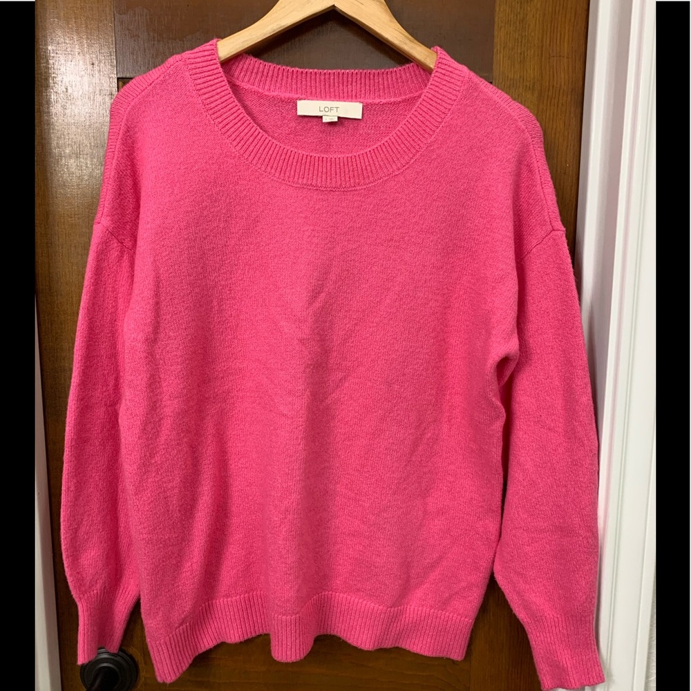 Loft hot pink sweater